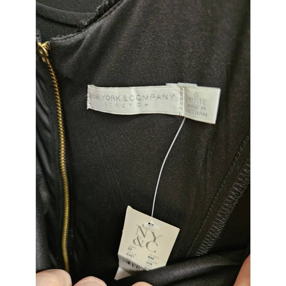 NWT NY&CO Black Fit & Flare Dress 6P - Picture 9 of 12